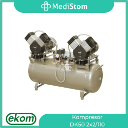 Kompresor EKOM DK50 2x2V/110 (6-8bar) (230V/50Hz)