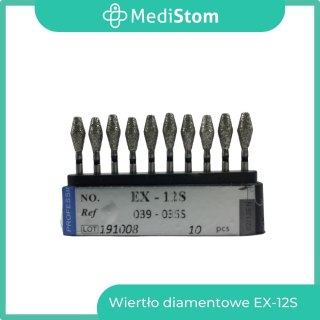 Wiertło Diamentowe EX-12S 039-035S; (czarne); 10 szt.