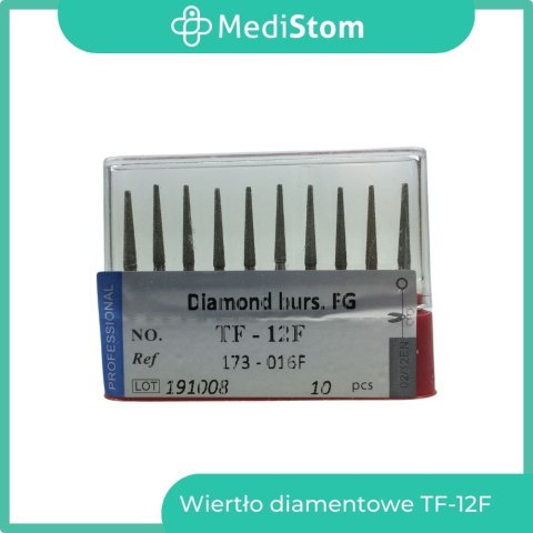 Wiertło Diamentowe TF-12F 173-016F; (czerwone); 10 szt.