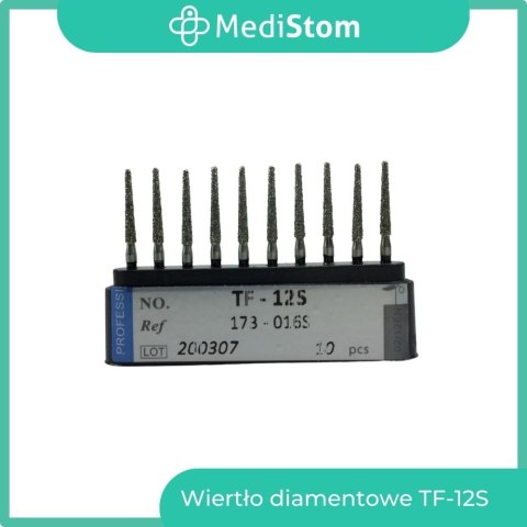 Wiertło Diamentowe TF-12S 173-016S; (czarne); 10 szt.