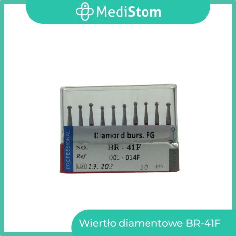 Wiertło Diamentowe BR-41F 001-014F; (czerwone); 10 szt.